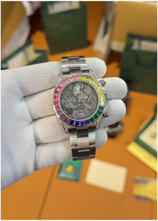 RLX Oyster Perpetual Daytona Chosmograph Rainbow Silver