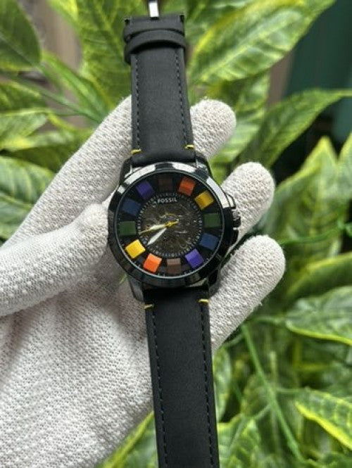 Foss*l Automatic leather premium watch