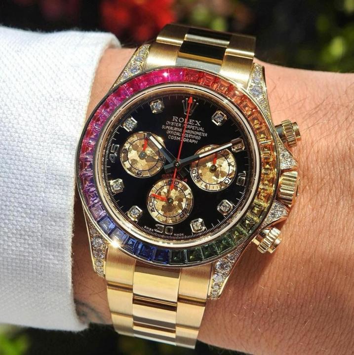 RLX Oyster perpetual Rainbow Gold