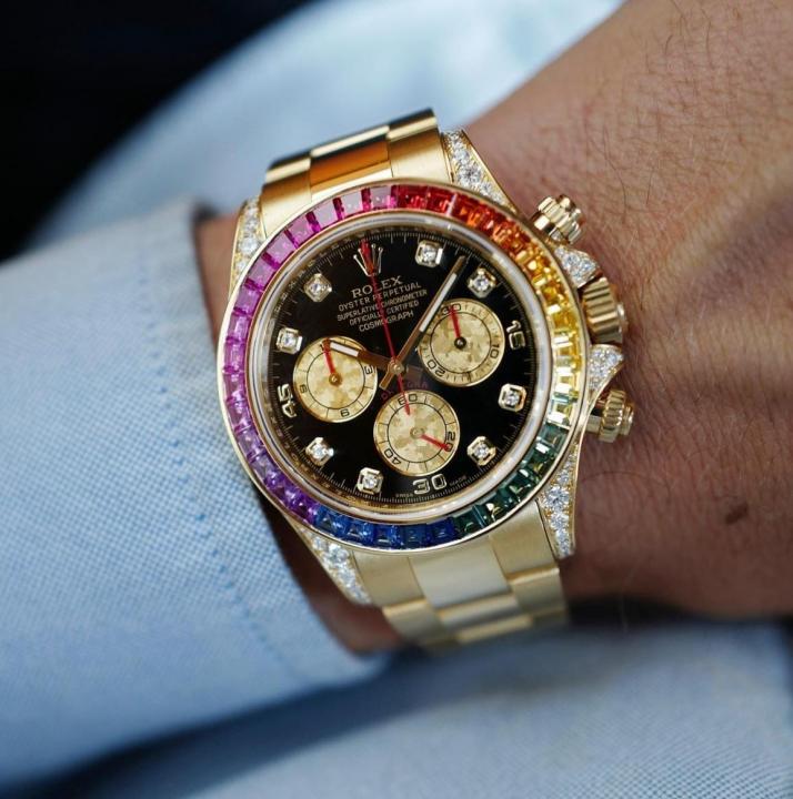 RLX Oyster perpetual Rainbow Gold