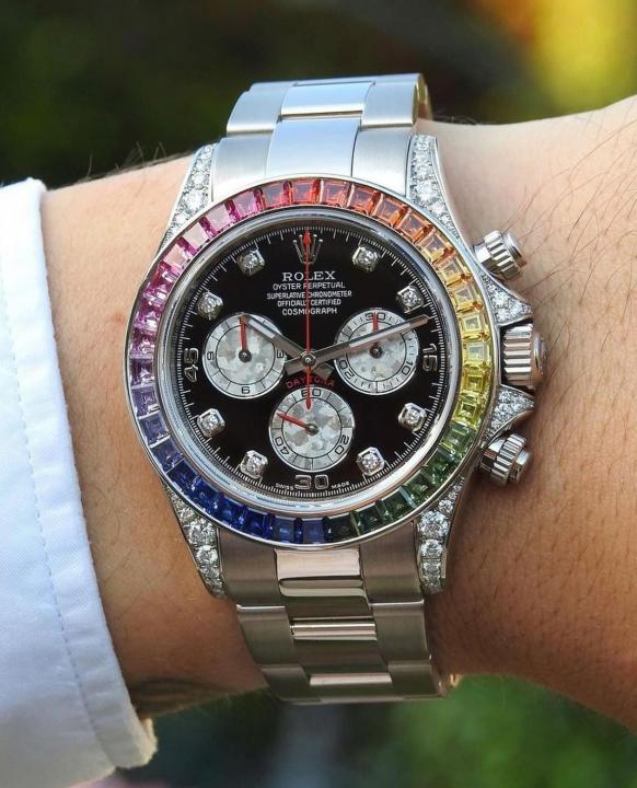RLX Oyster perpetual Rainbow Gold