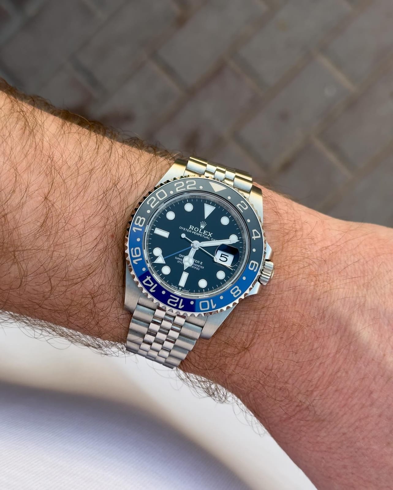 RLX GMT 2 Watch silver black blue