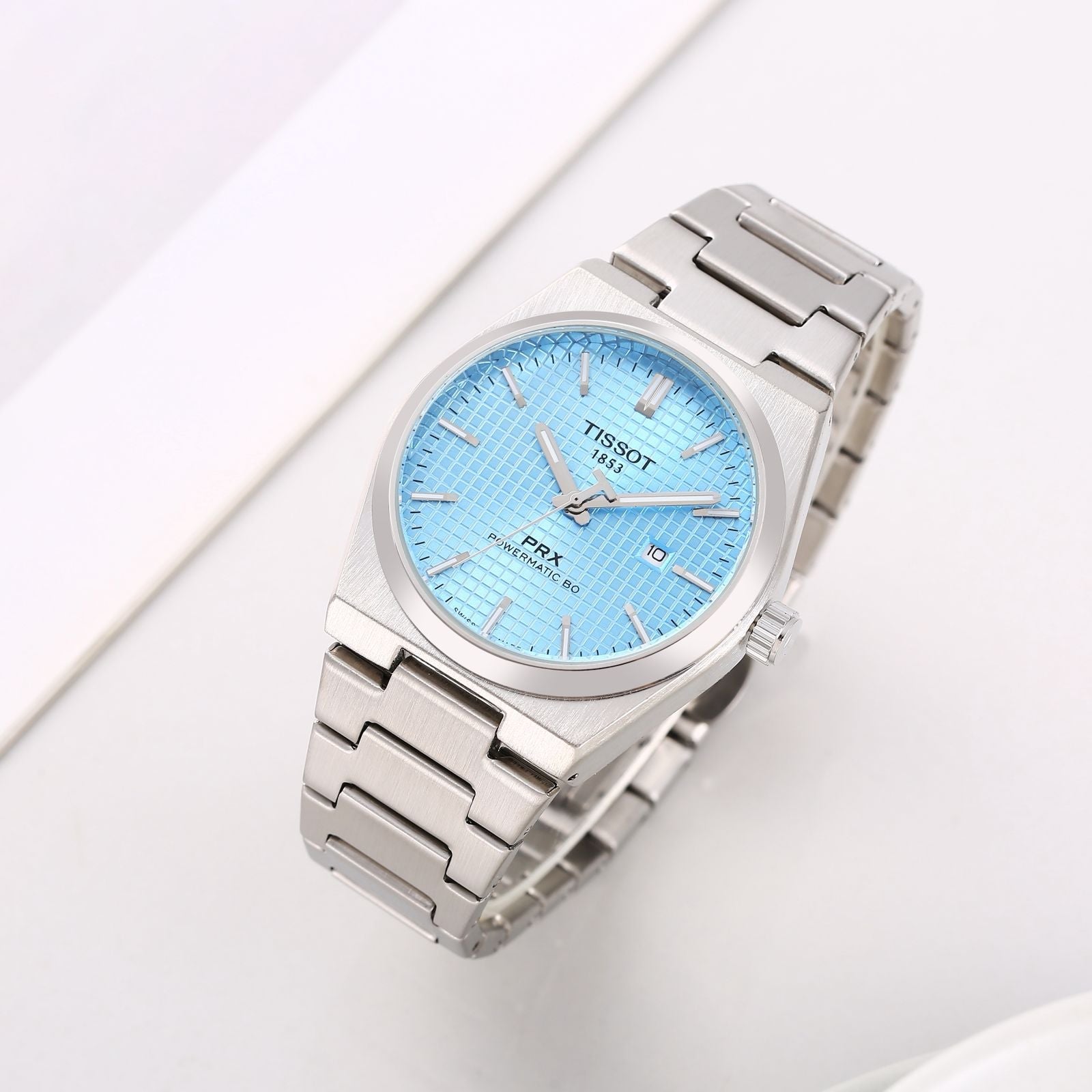 Tissot PRX Premiuim Watch  (Silver Blue )