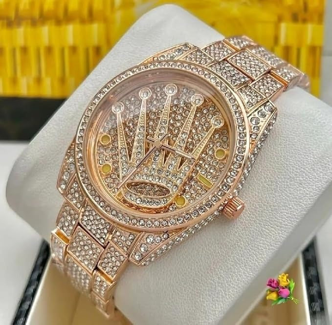 RLX Spinner Watch Golden Full Rose Gold