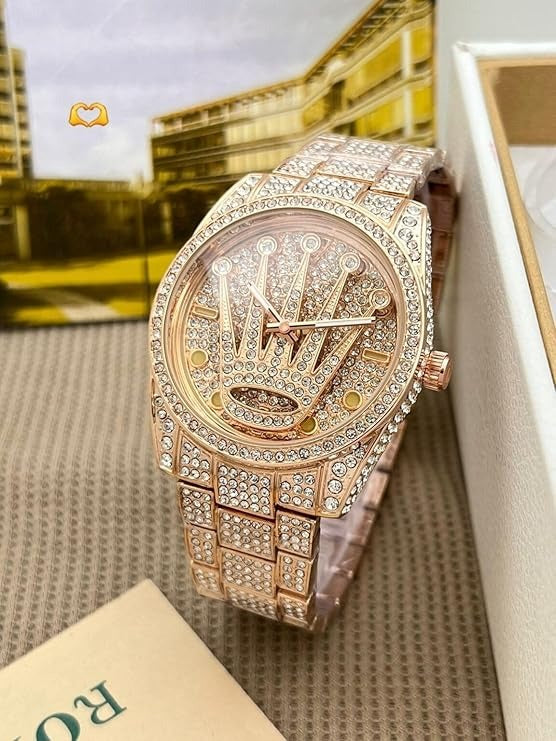 RLX Spinner Watch Golden Full Rose Gold