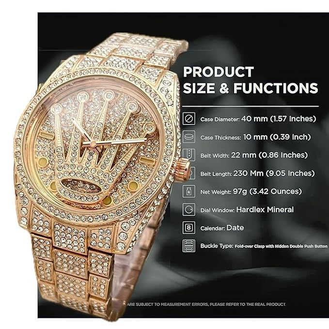 RLX Spinner Watch Golden Full Rose Gold